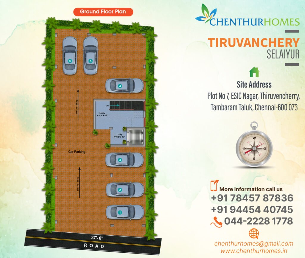 Tiruvanchery Selaiyur — Ground floor and parking plan